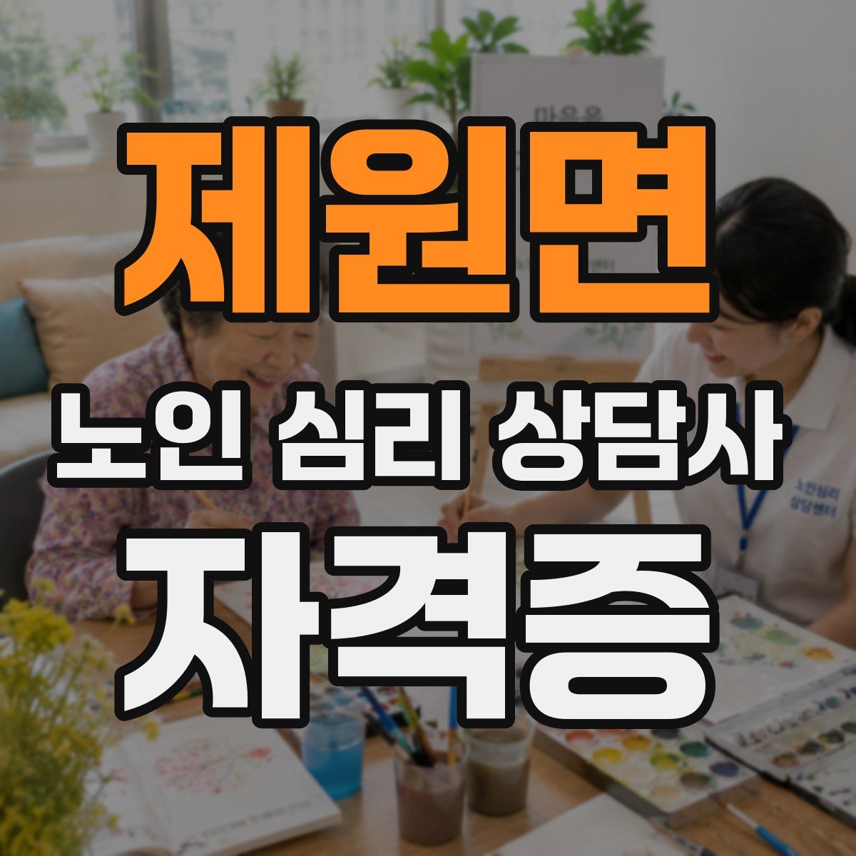 제원면 노인 심리 상담사 자격증