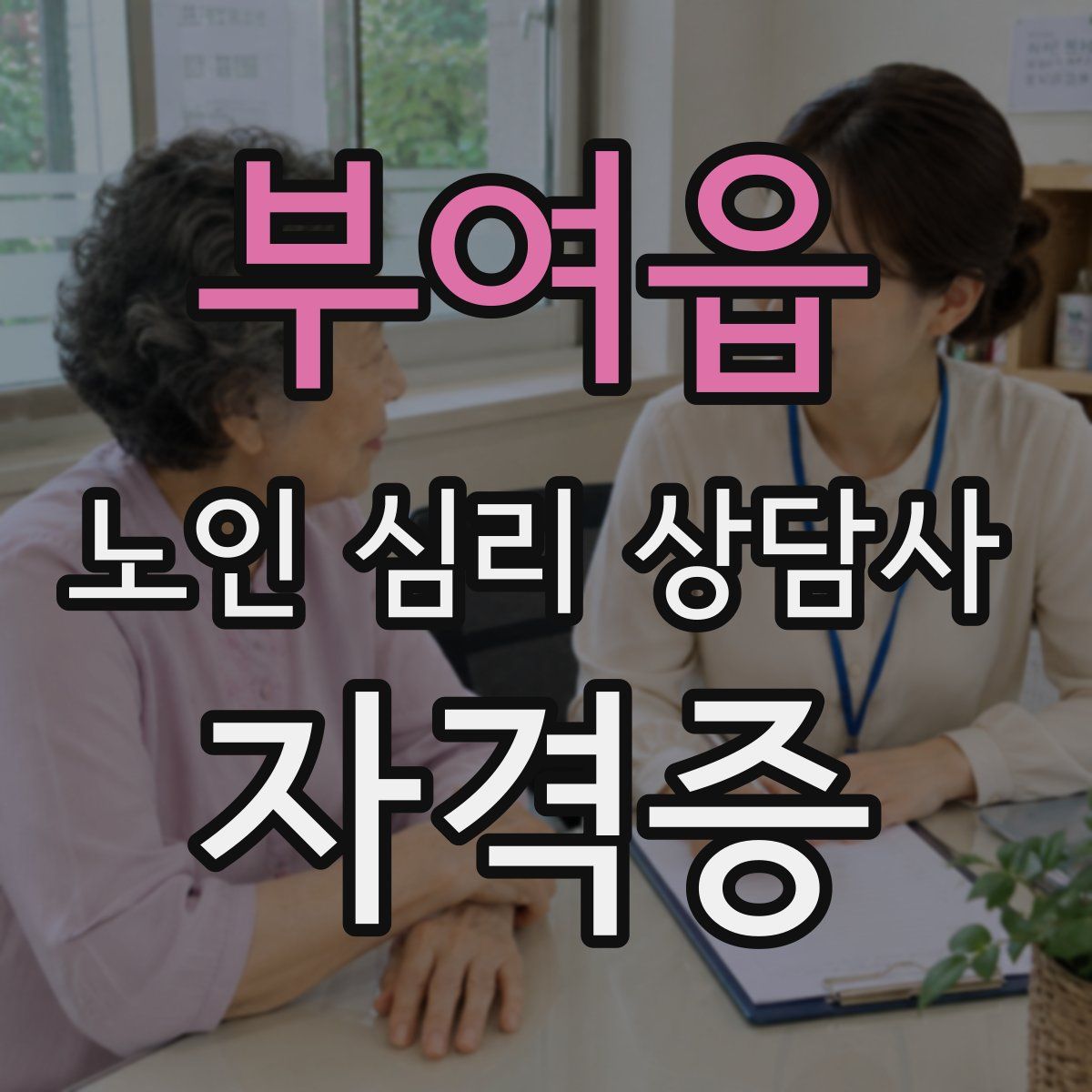 부여읍 노인 심리 상담사 자격증