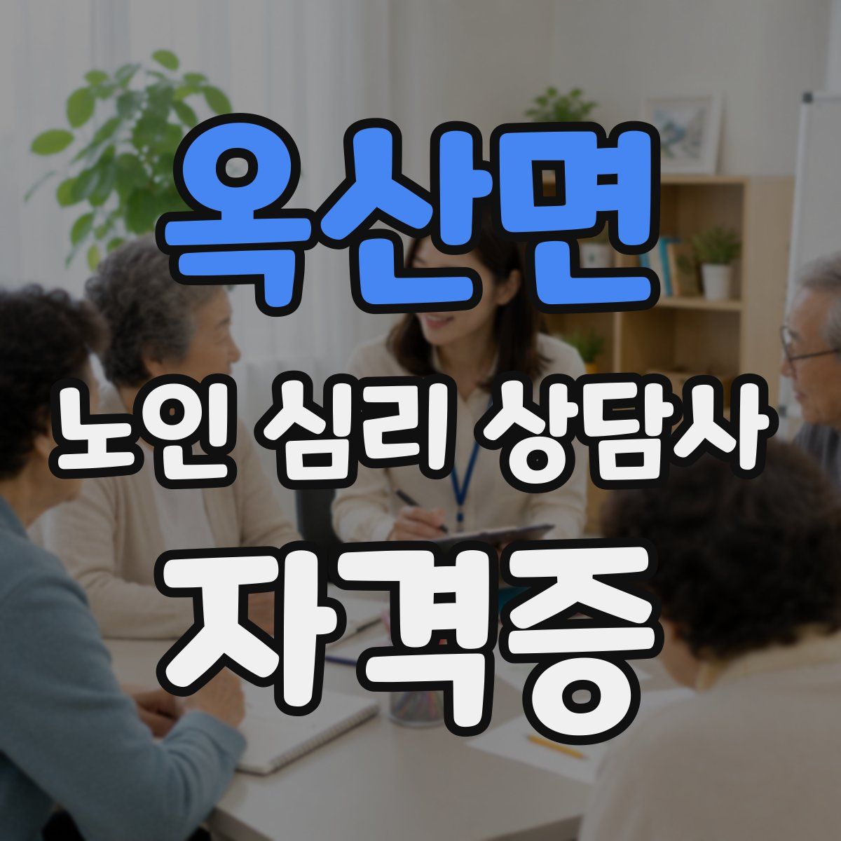 옥산면 노인 심리 상담사 자격증