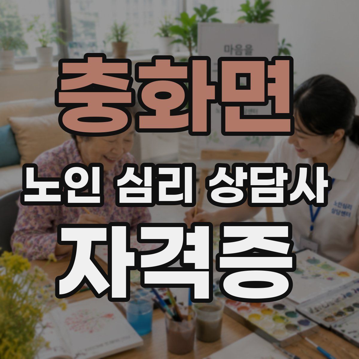 충화면 노인 심리 상담사 자격증