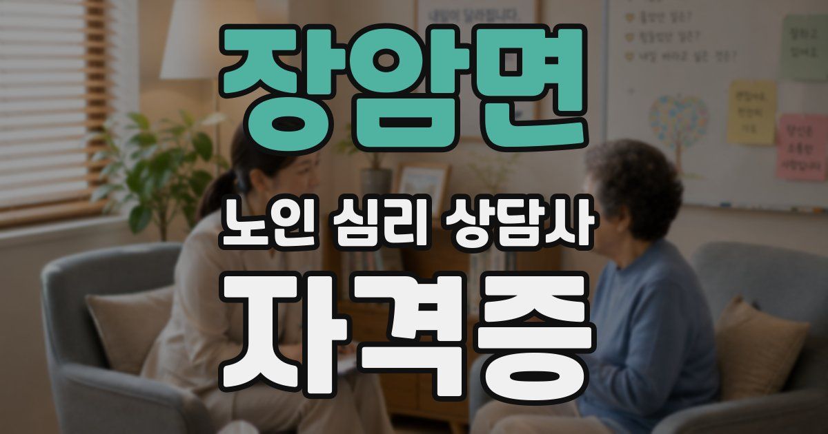 장암면 노인 심리 상담사 자격증