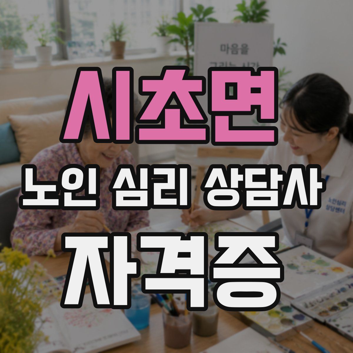 시초면 노인 심리 상담사 자격증