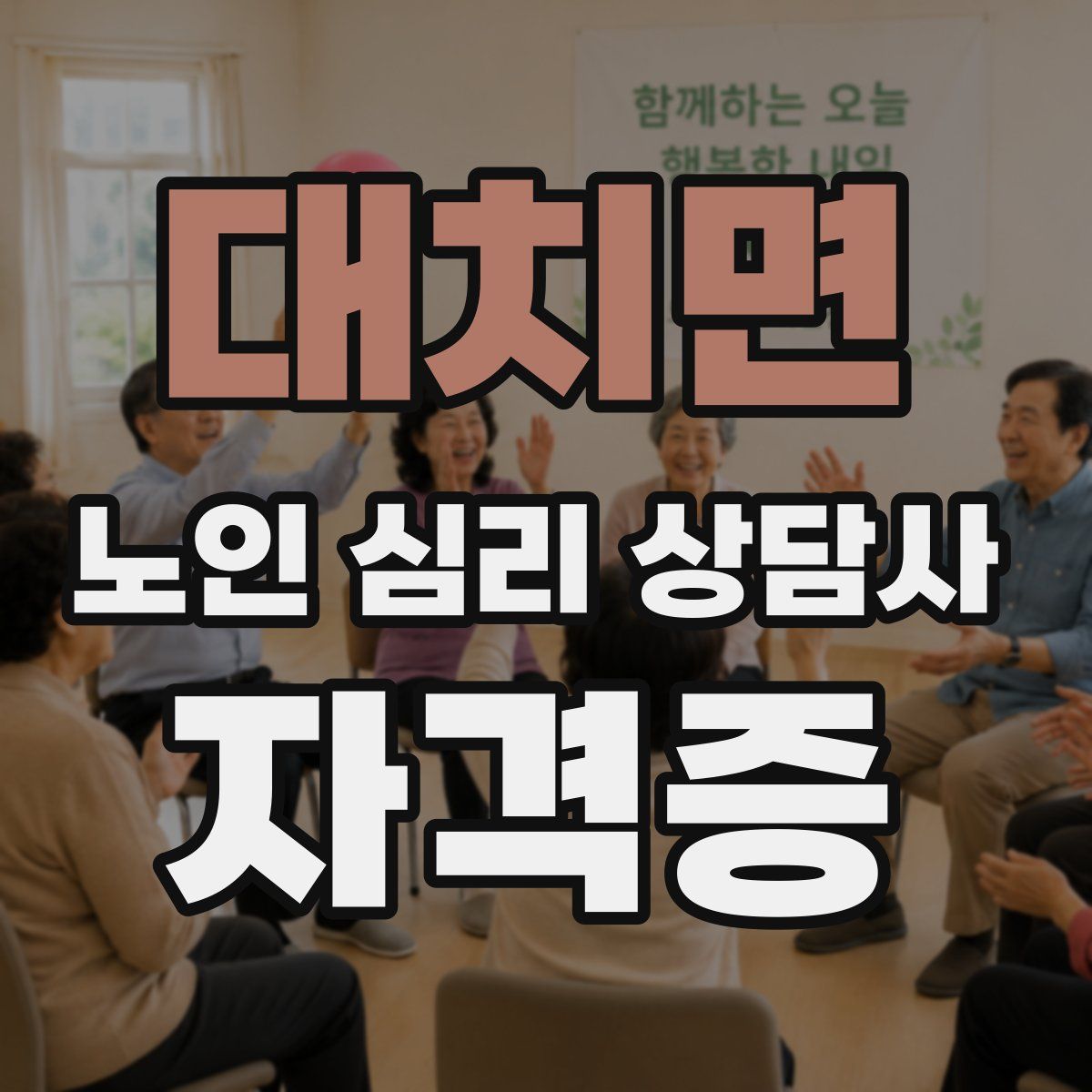 대치면 노인 심리 상담사 자격증