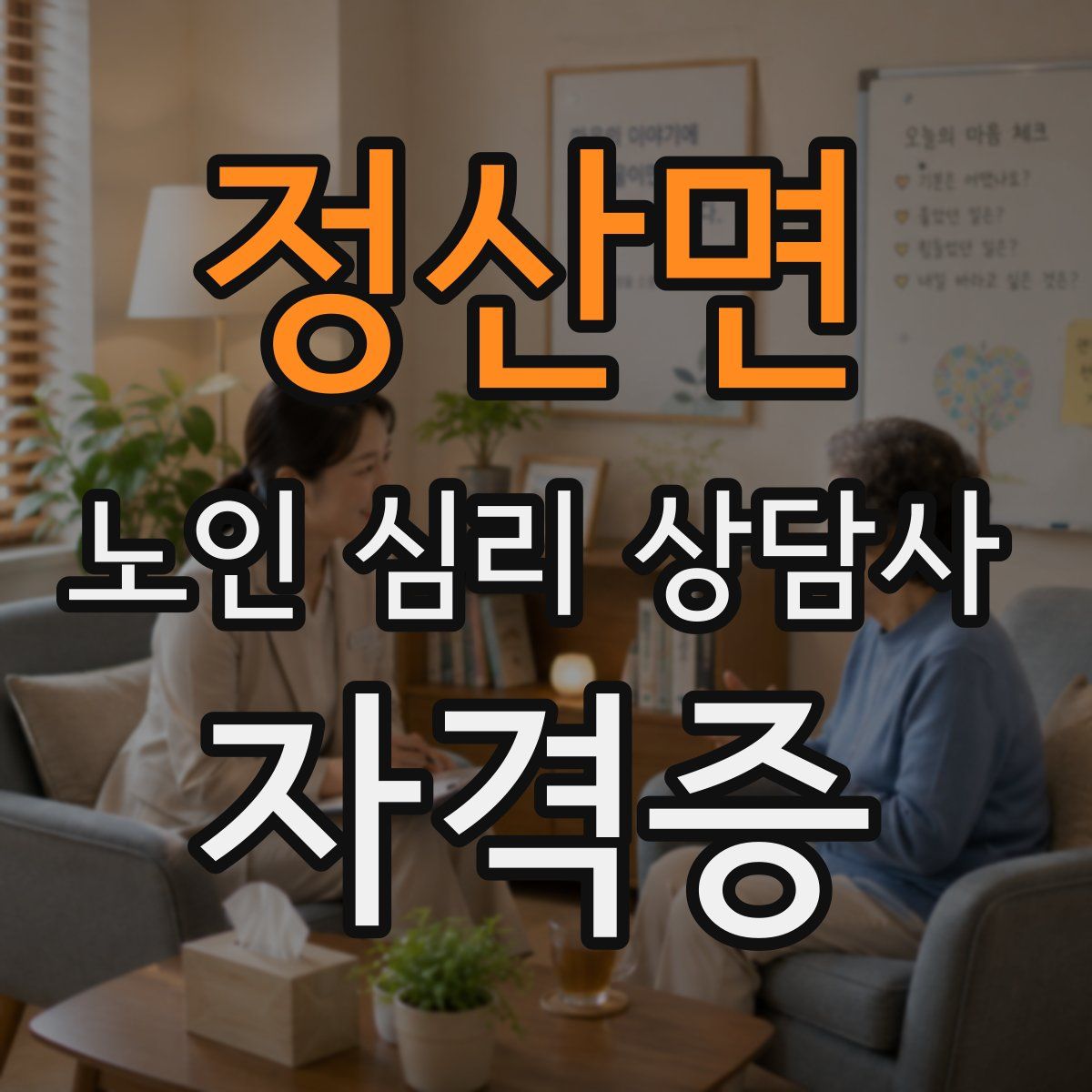 정산면 노인 심리 상담사 자격증