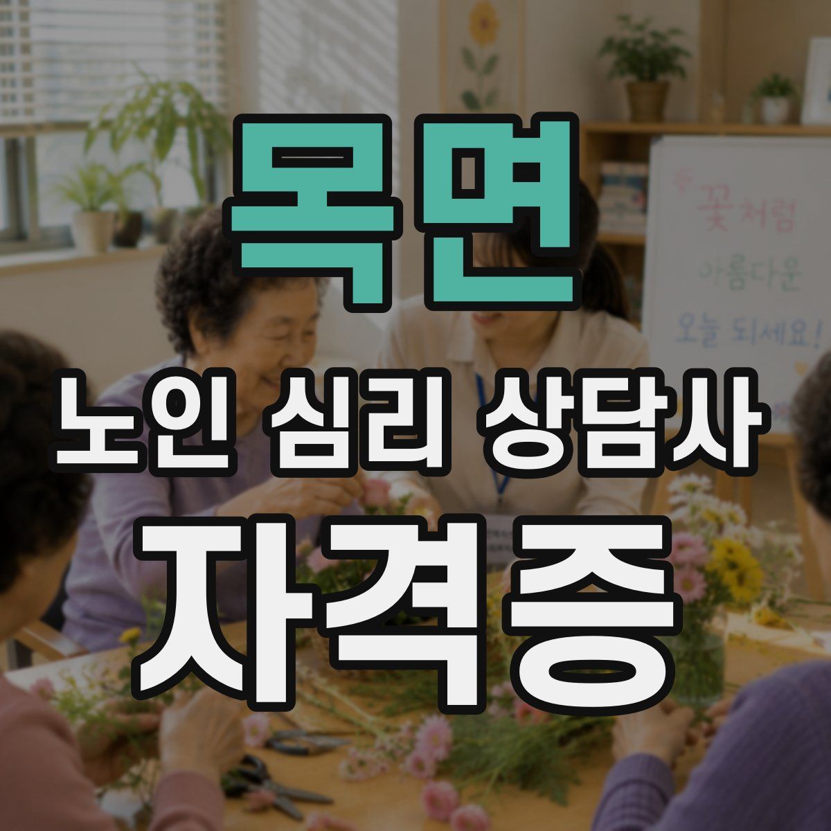 목면 노인 심리 상담사 자격증