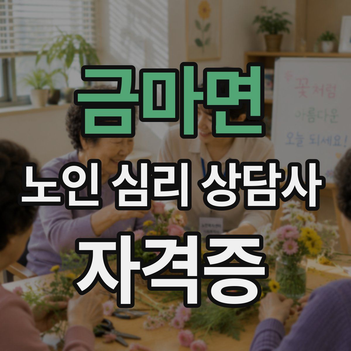 금마면 노인 심리 상담사 자격증