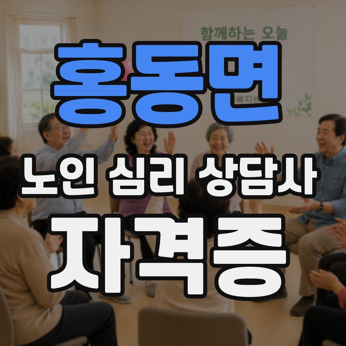 홍동면 노인 심리 상담사 자격증