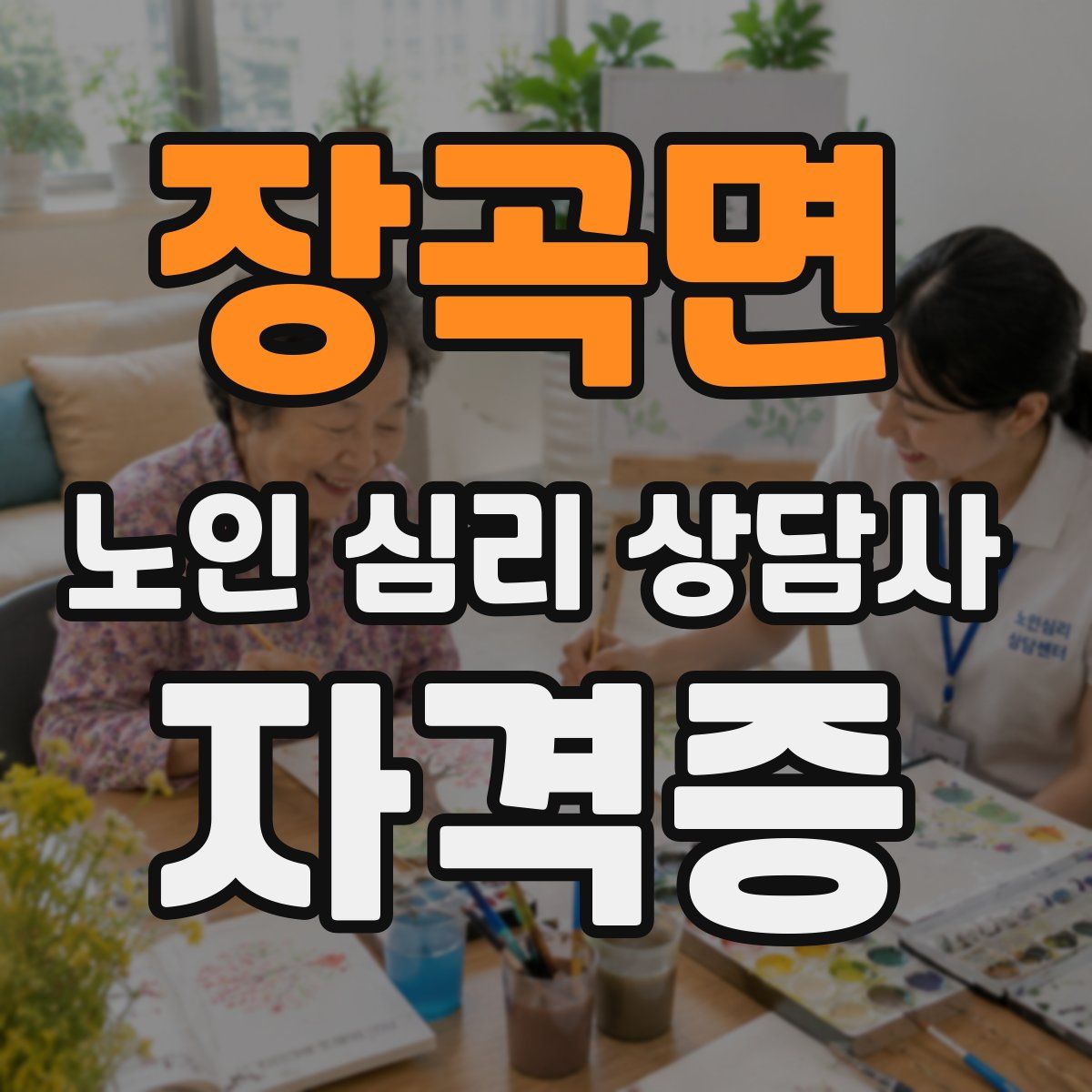 장곡면 노인 심리 상담사 자격증