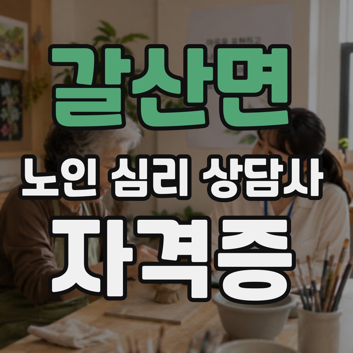 갈산면 노인 심리 상담사 자격증