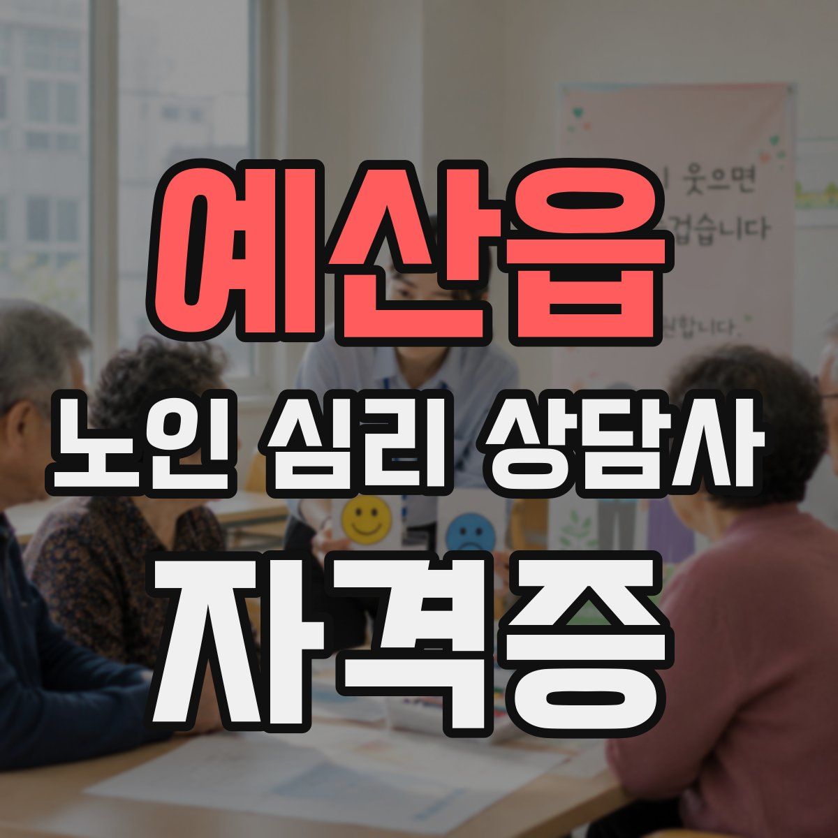 예산읍 노인 심리 상담사 자격증