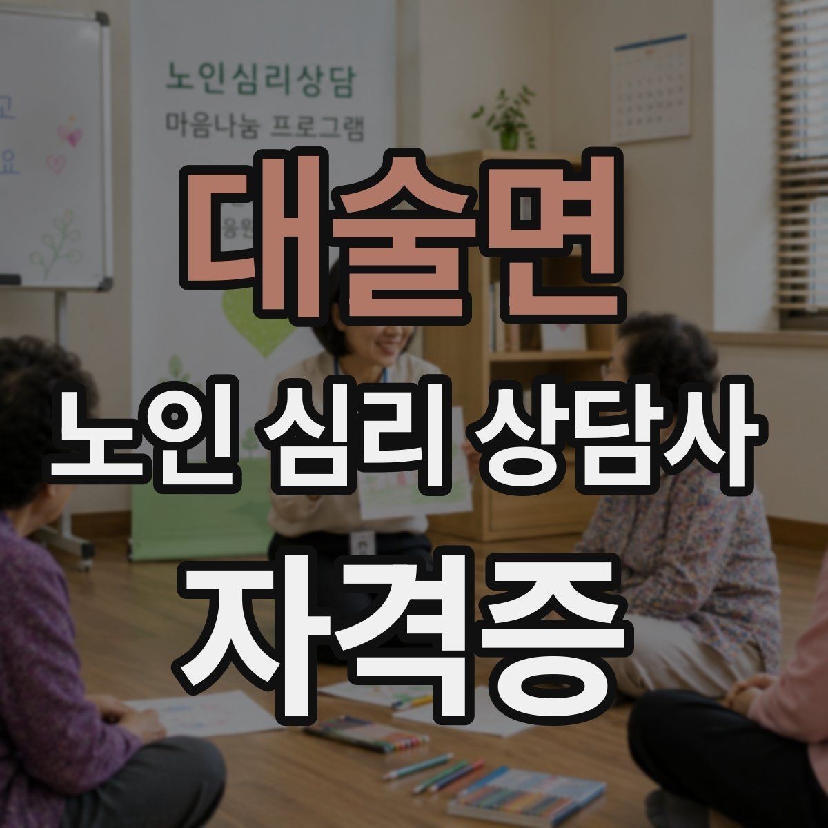 대술면 노인 심리 상담사 자격증