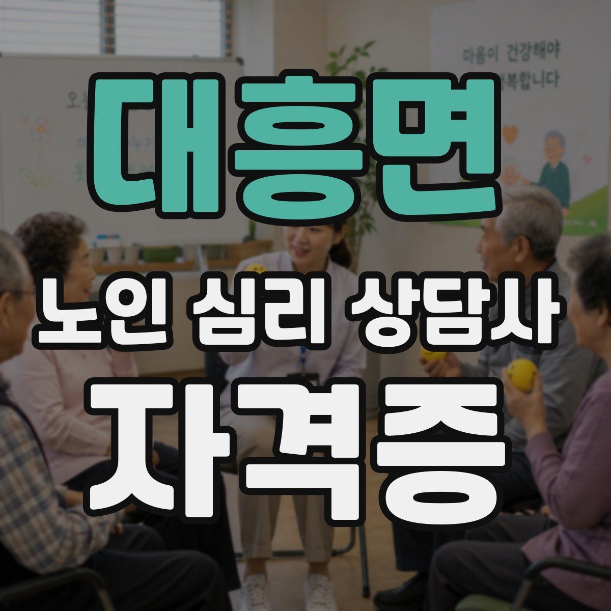 대흥면 노인 심리 상담사 자격증