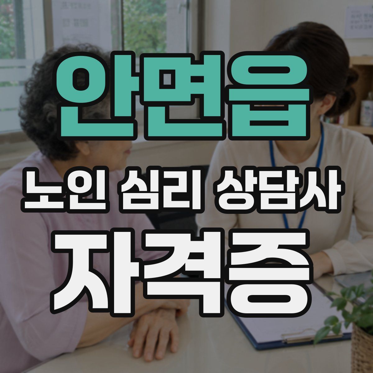 안면읍 노인 심리 상담사 자격증