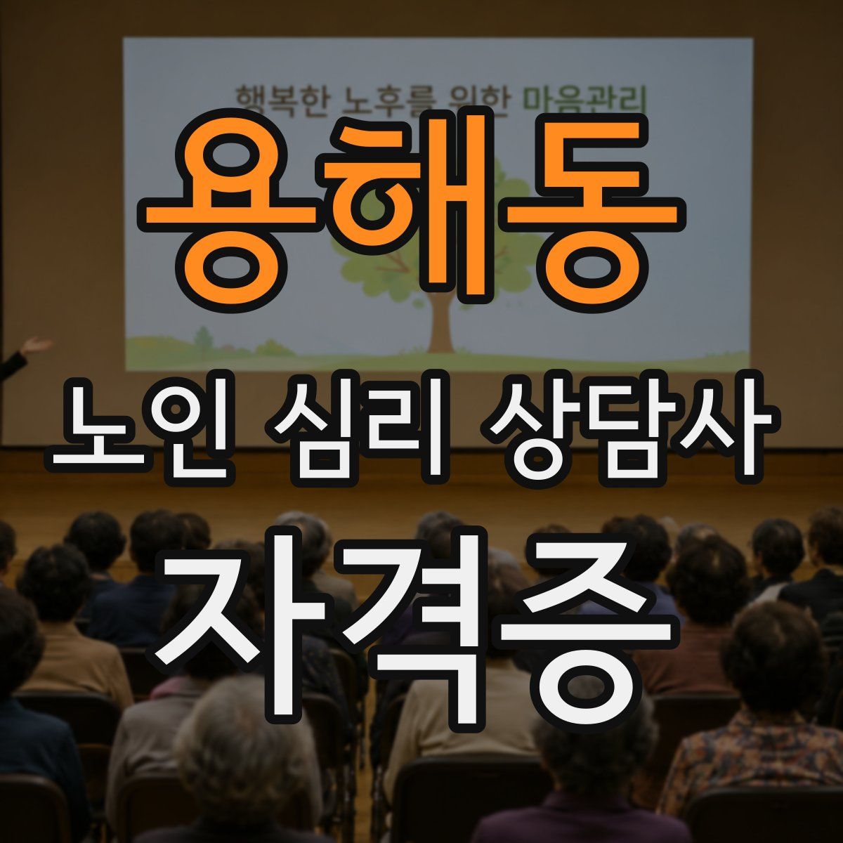 용해동 노인 심리 상담사 자격증