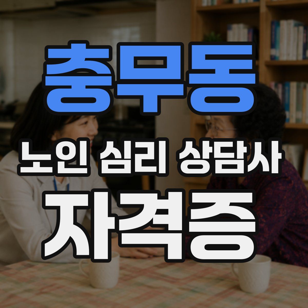 충무동 노인 심리 상담사 자격증