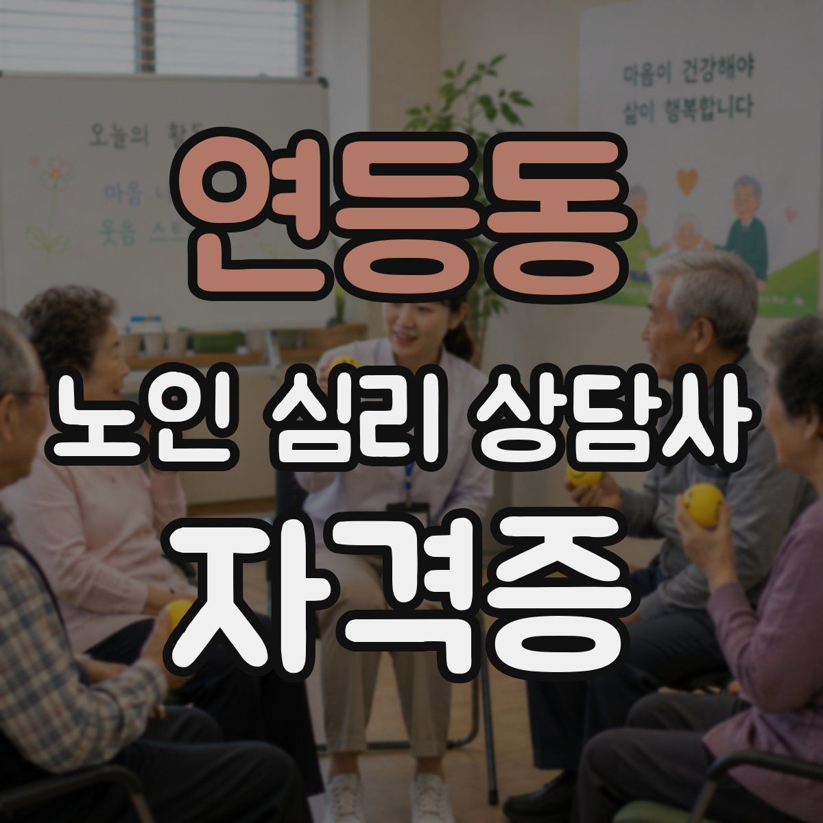 연등동 노인 심리 상담사 자격증