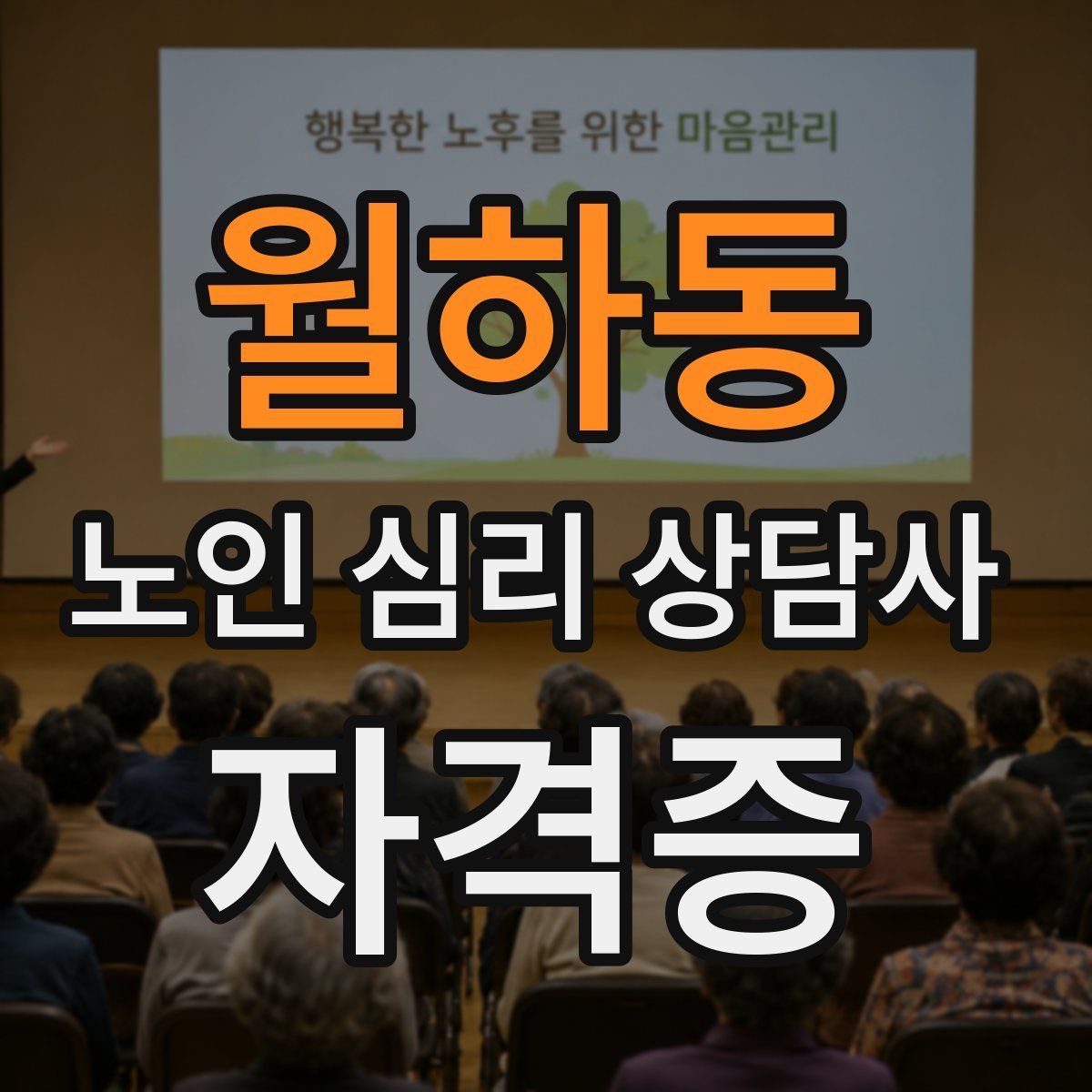 월하동 노인 심리 상담사 자격증