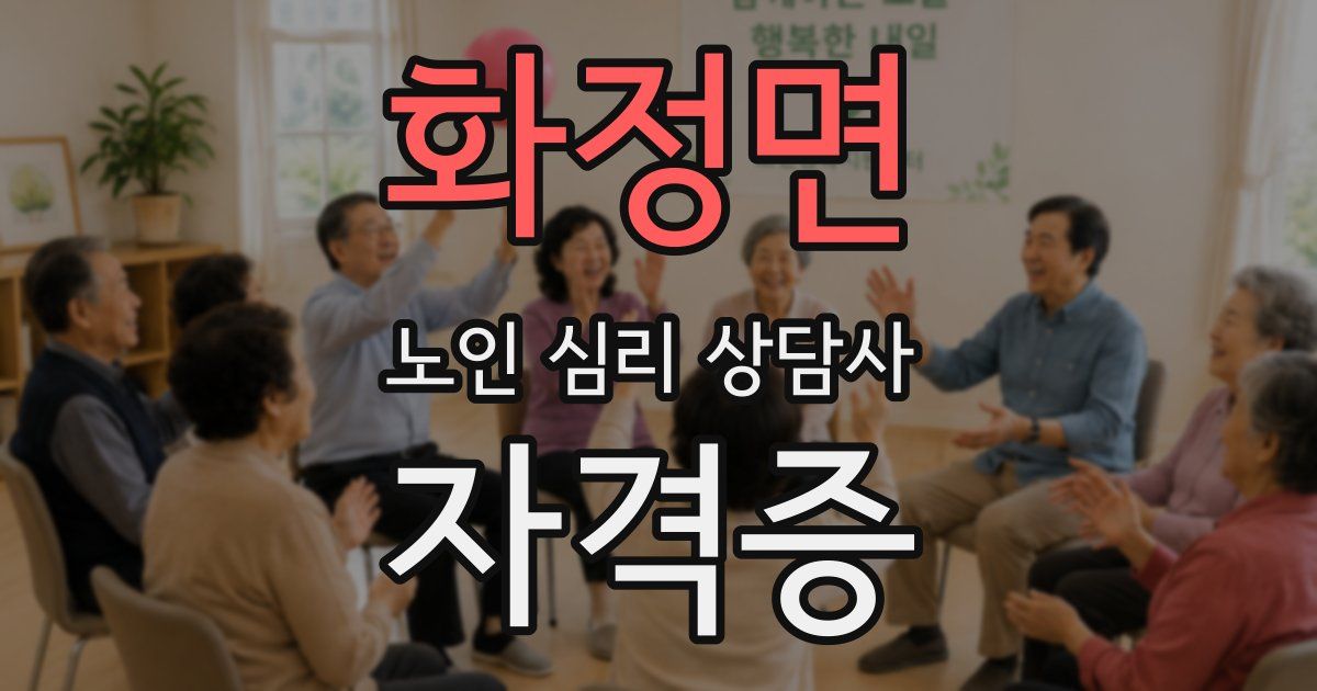 화정면 노인 심리 상담사 자격증