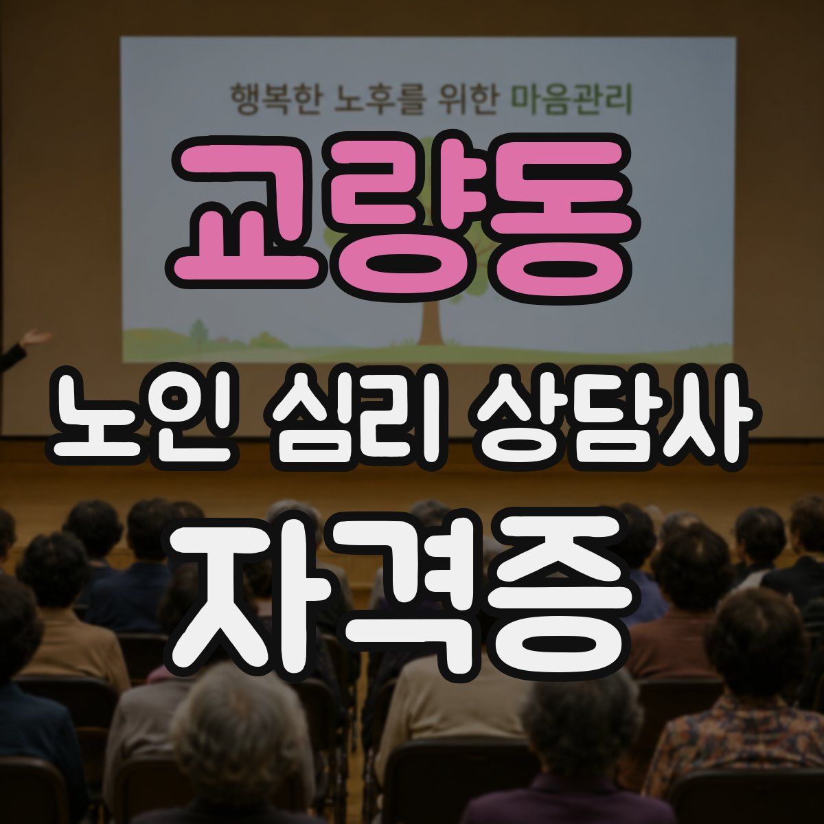 교량동 노인 심리 상담사 자격증