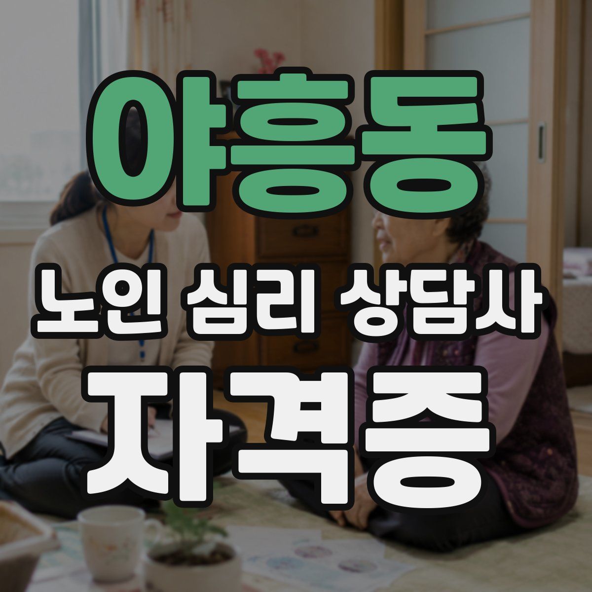 야흥동 노인 심리 상담사 자격증