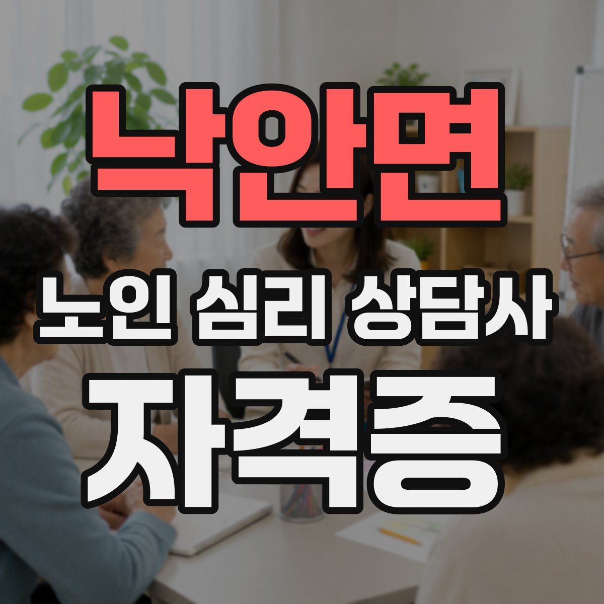 낙안면 노인 심리 상담사 자격증