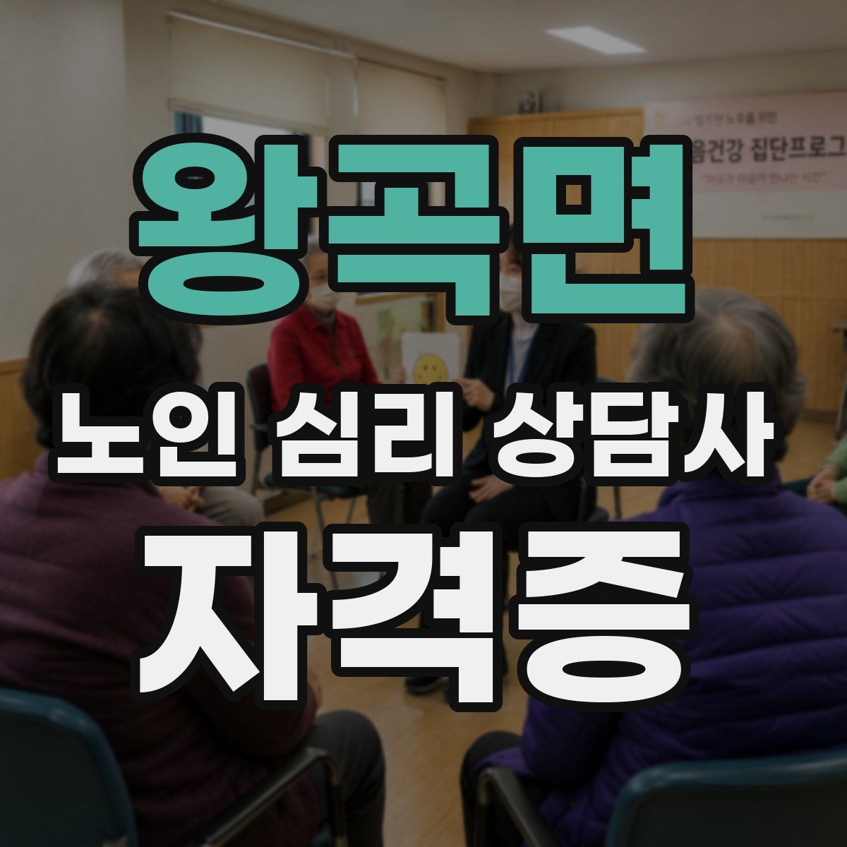 왕곡면 노인 심리 상담사 자격증