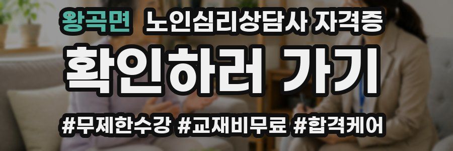 왕곡면 노인 심리 상담사 자격증