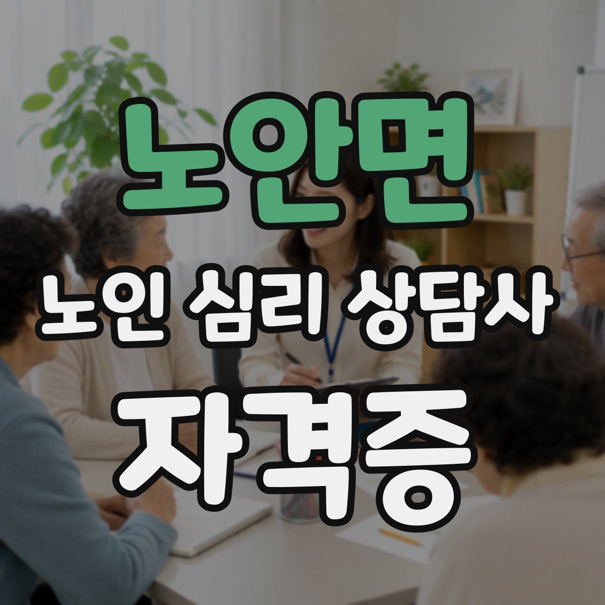 노안면 노인 심리 상담사 자격증