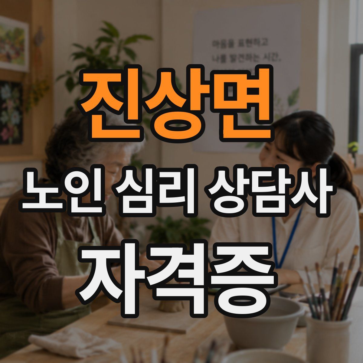 진상면 노인 심리 상담사 자격증