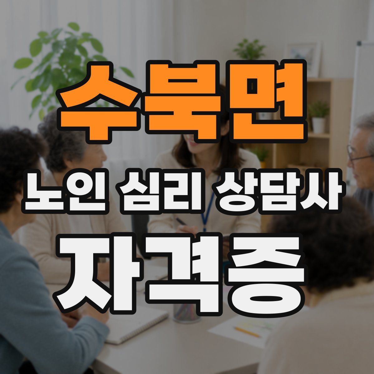 수북면 노인 심리 상담사 자격증