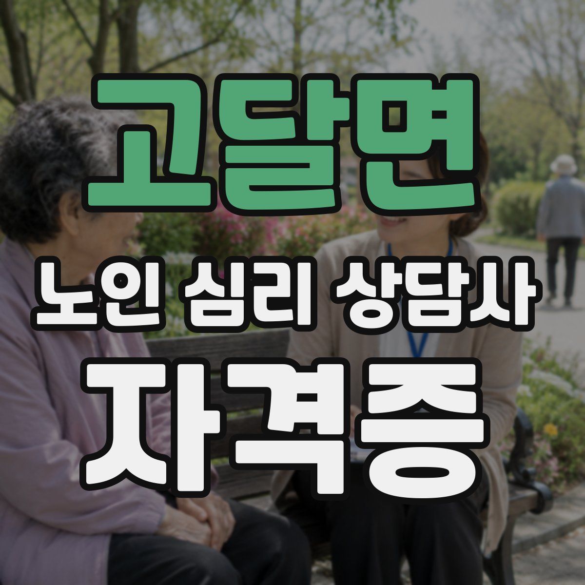고달면 노인 심리 상담사 자격증