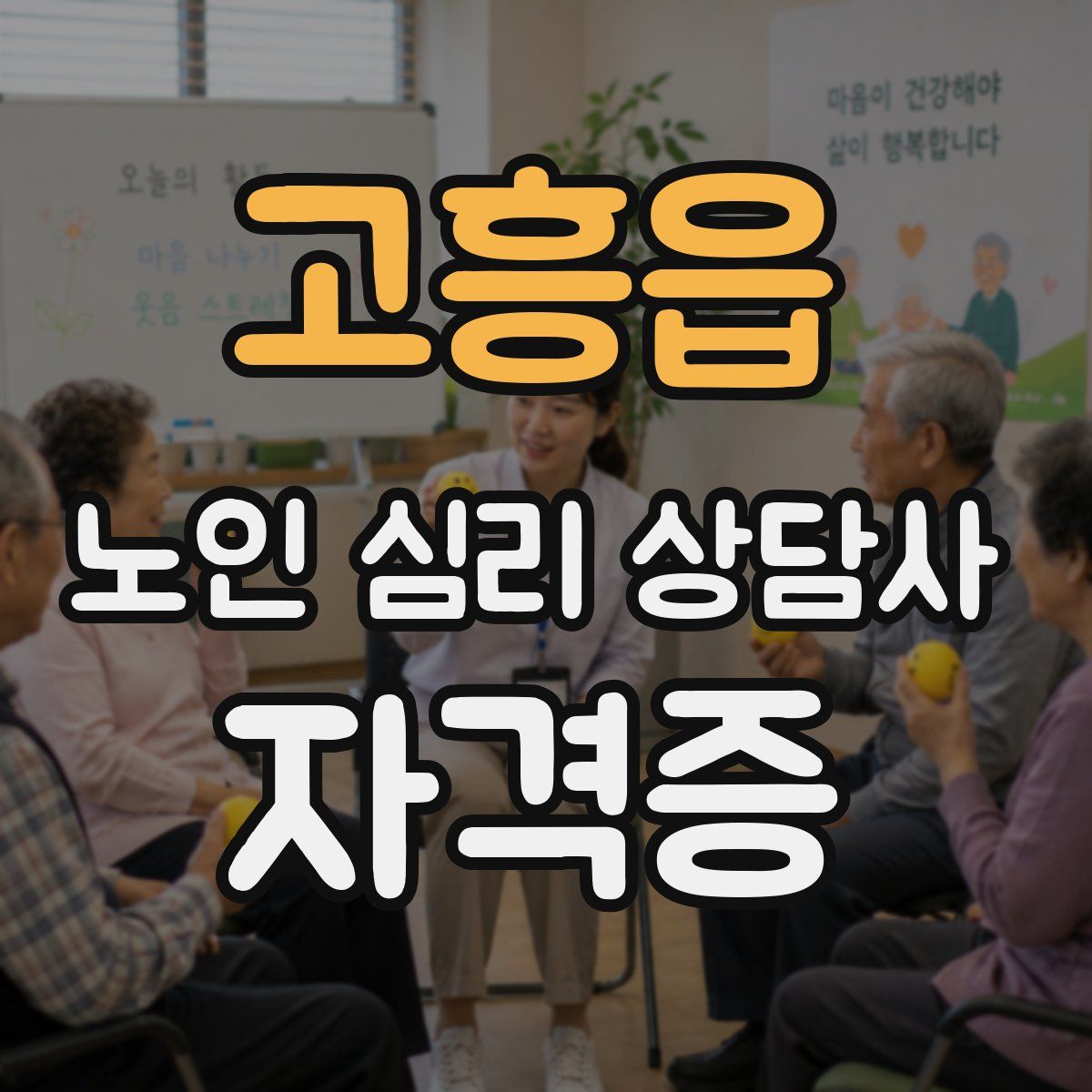 고흥읍 노인 심리 상담사 자격증