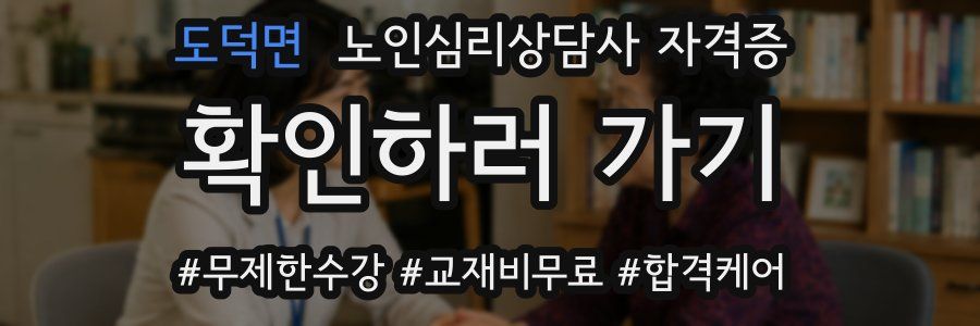 도덕면 노인 심리 상담사 자격증