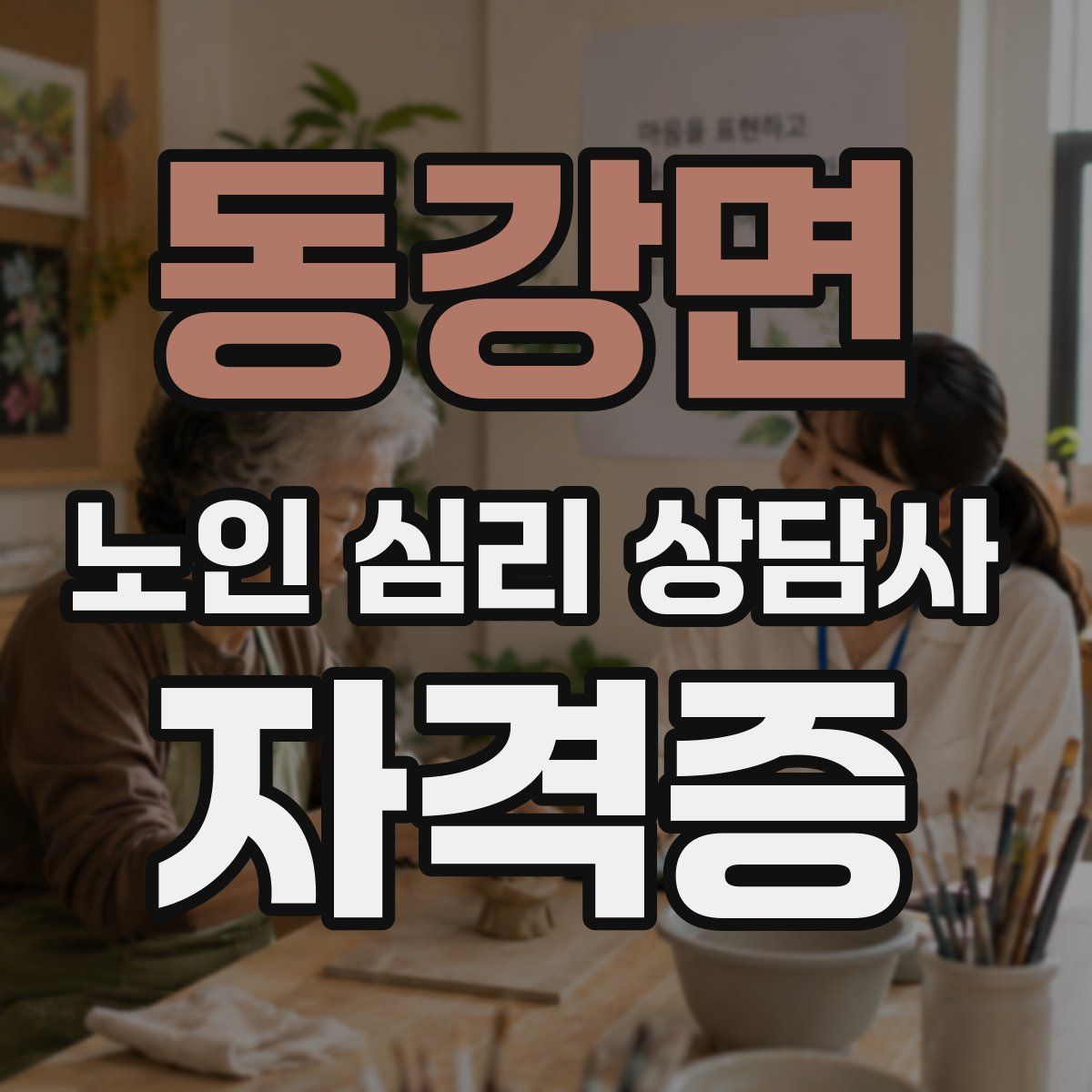 동강면 노인 심리 상담사 자격증