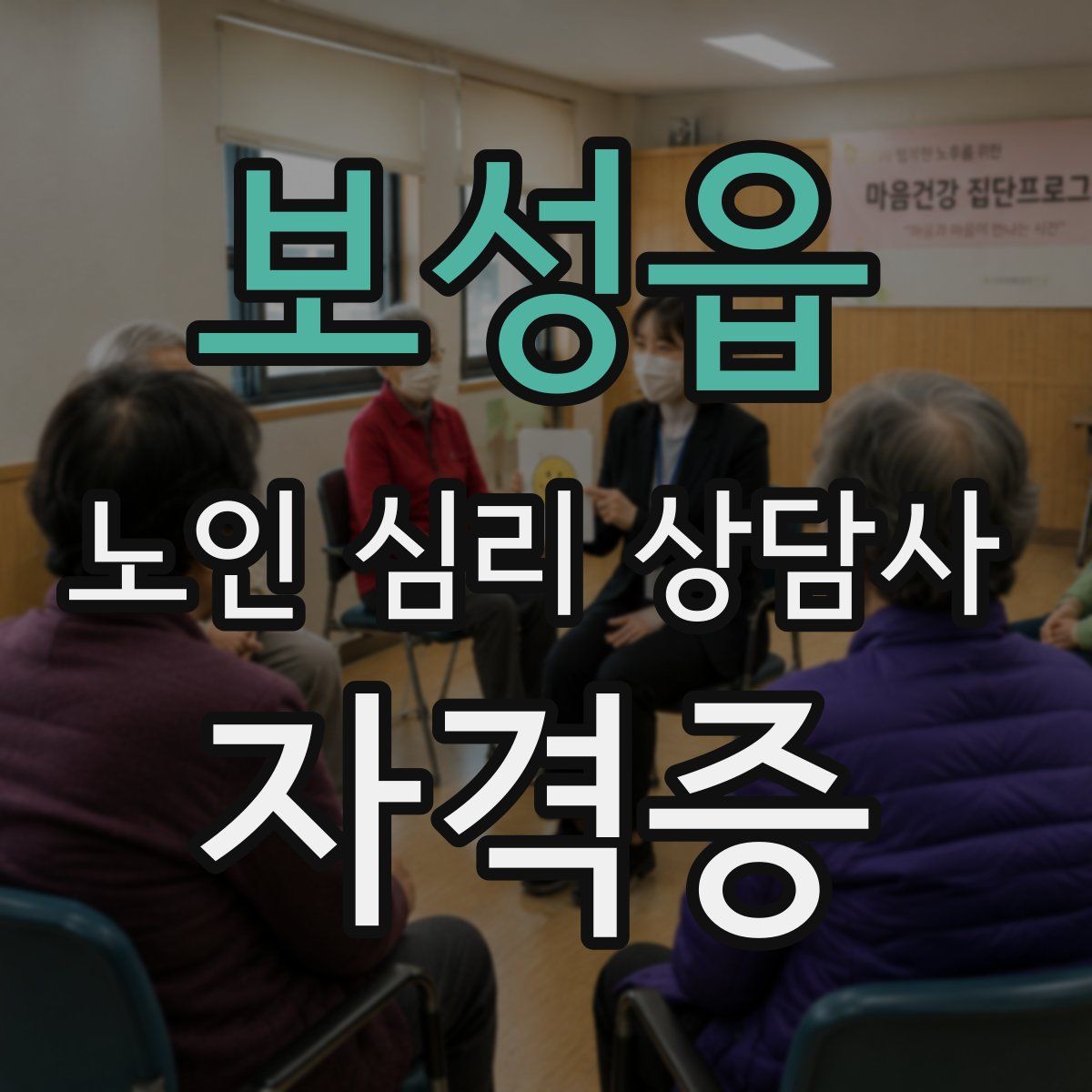 보성읍 노인 심리 상담사 자격증