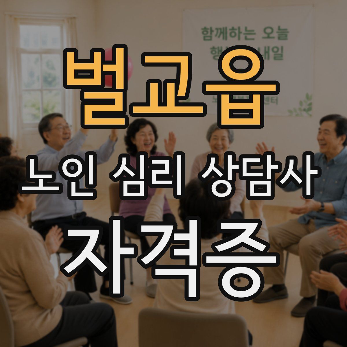 벌교읍 노인 심리 상담사 자격증