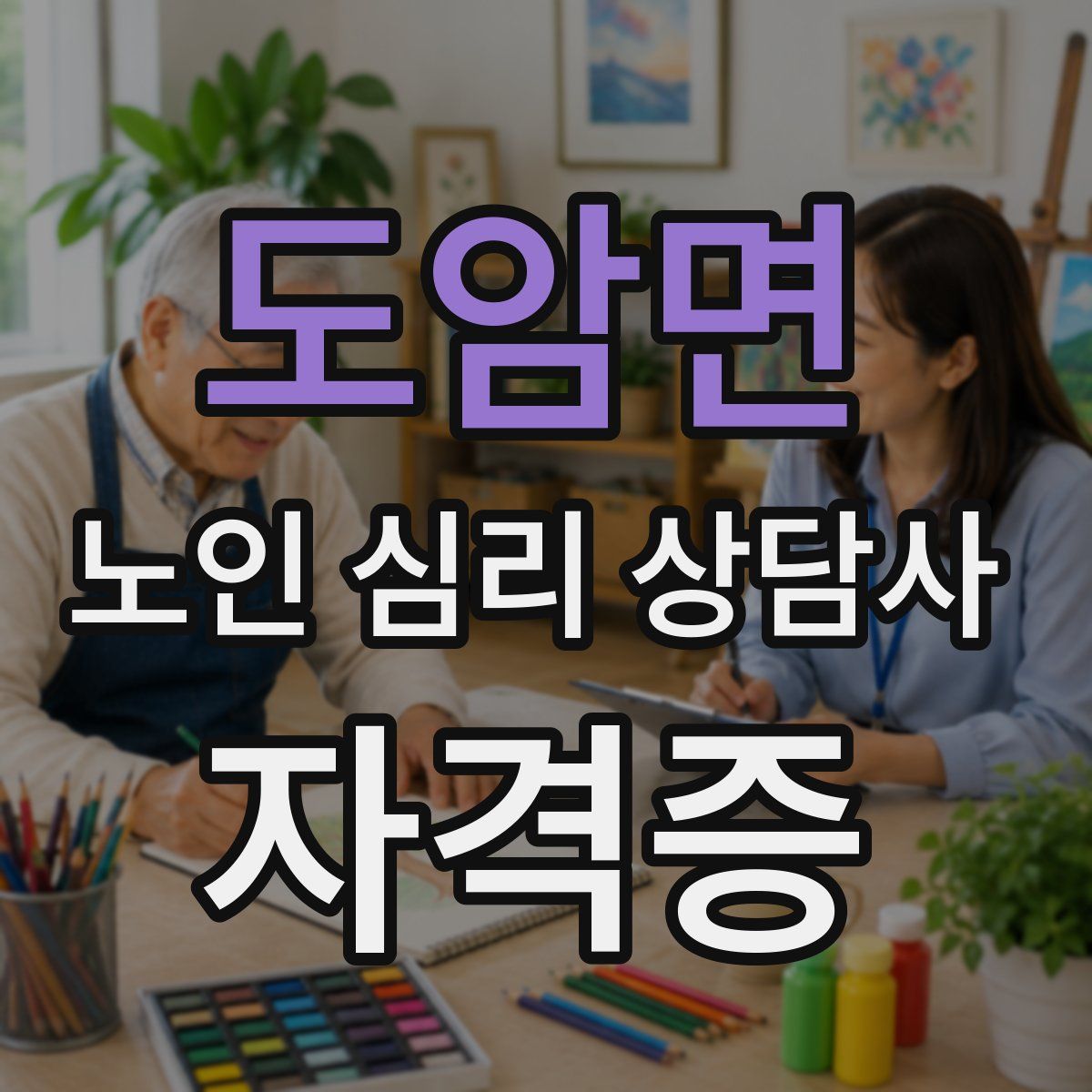 도암면 노인 심리 상담사 자격증