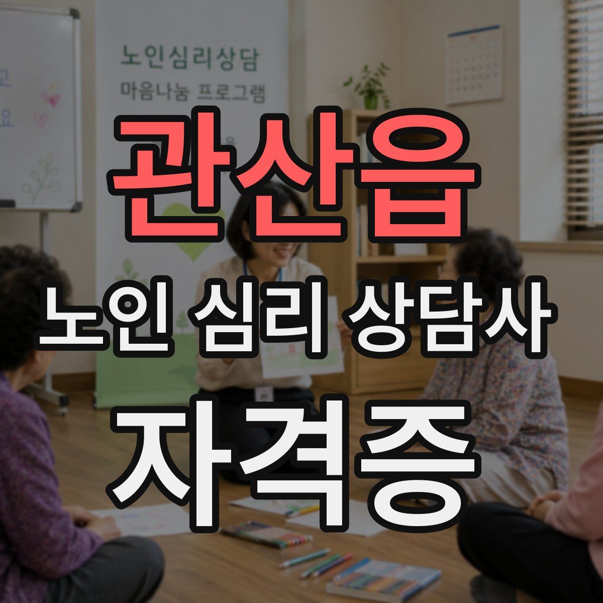 관산읍 노인 심리 상담사 자격증