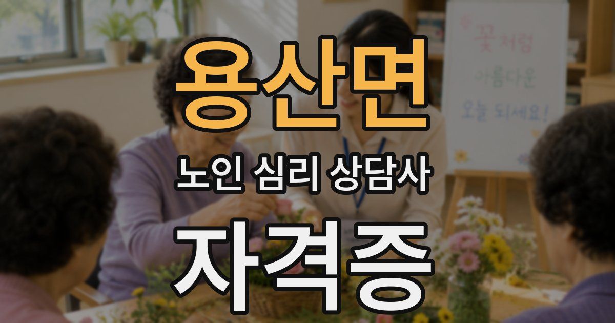 용산면 노인 심리 상담사 자격증