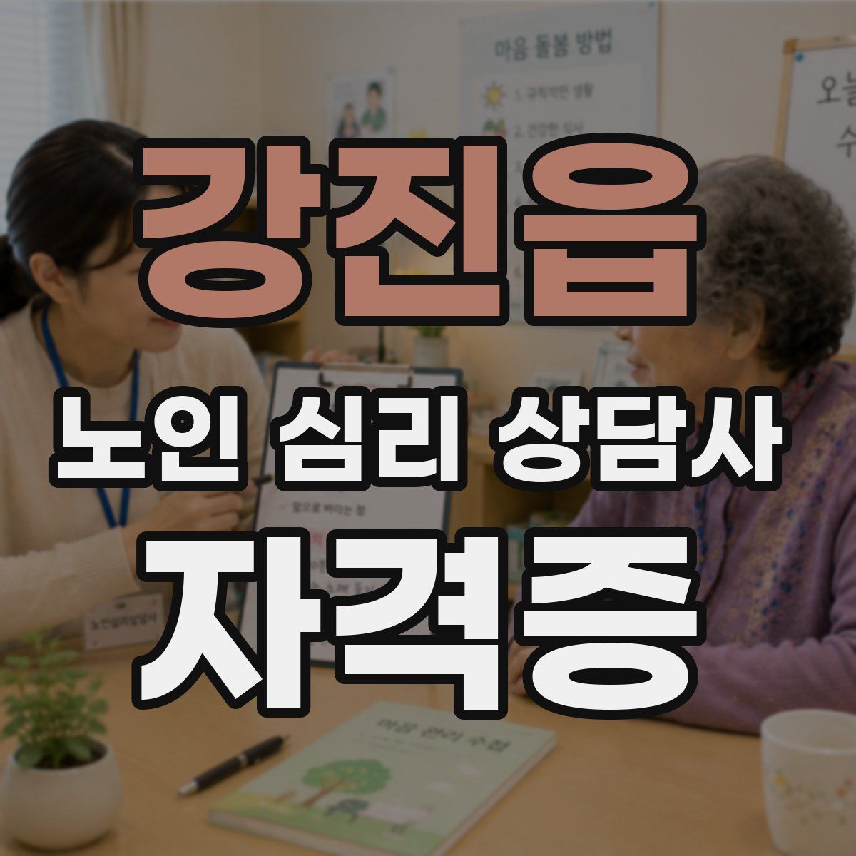 강진읍 노인 심리 상담사 자격증