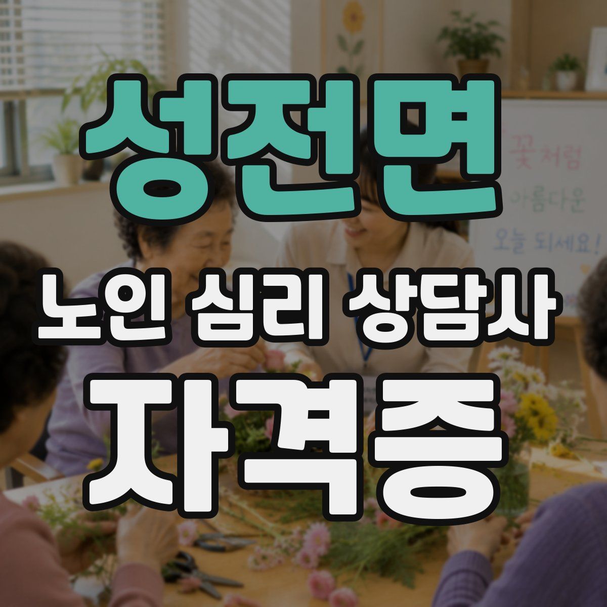 성전면 노인 심리 상담사 자격증
