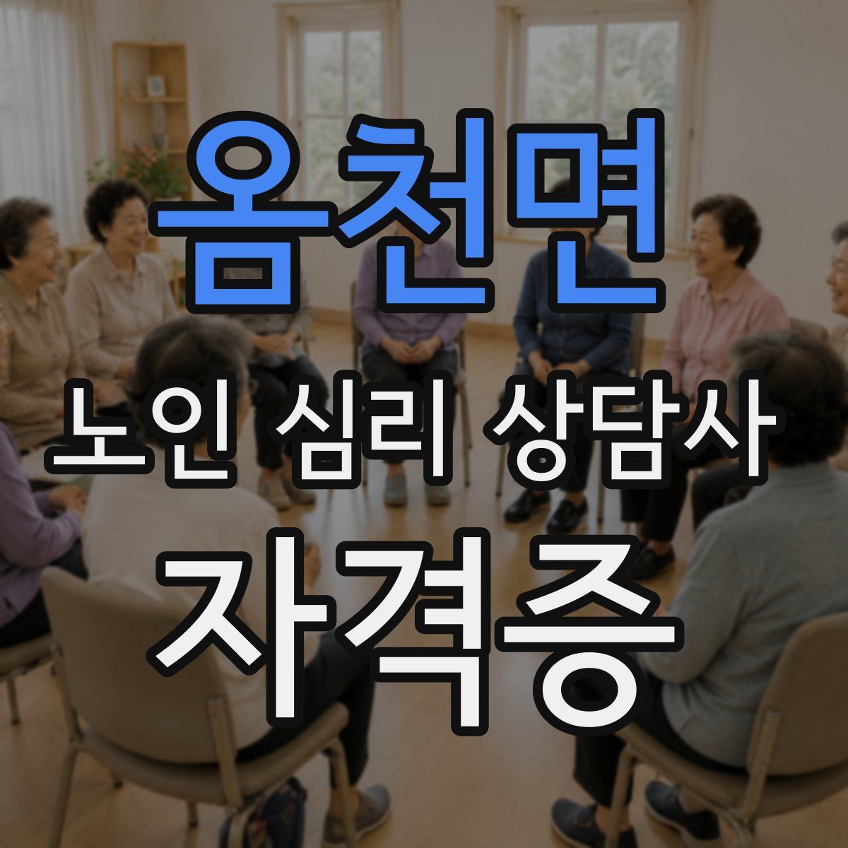 옴천면 노인 심리 상담사 자격증