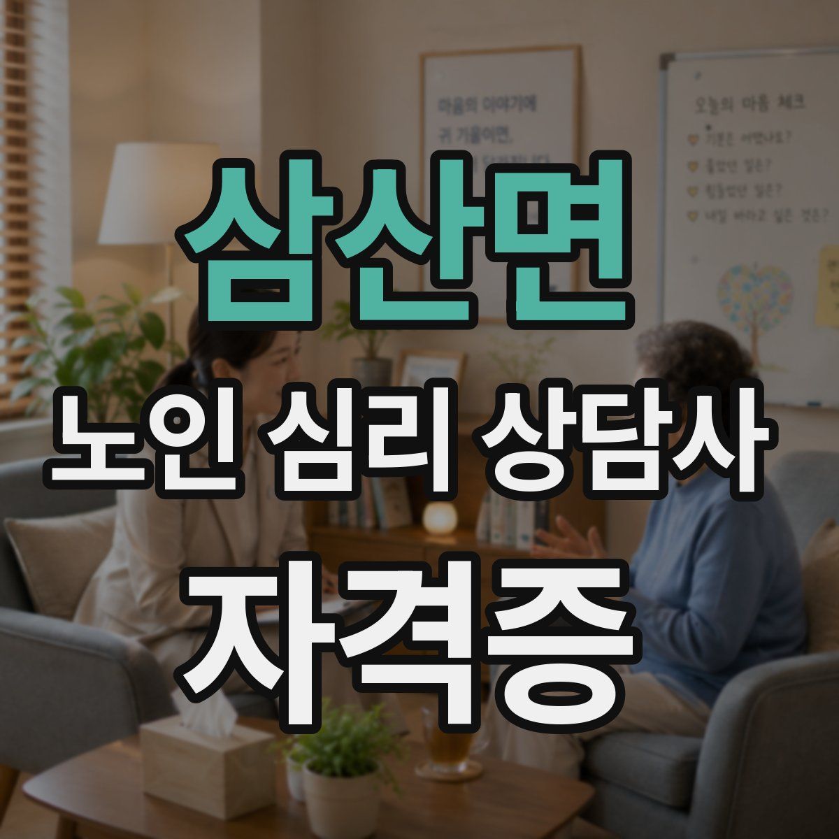 삼산면 노인 심리 상담사 자격증