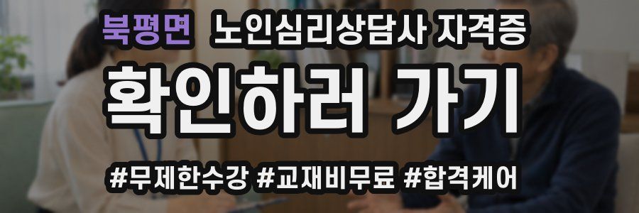 북평면 노인 심리 상담사 자격증