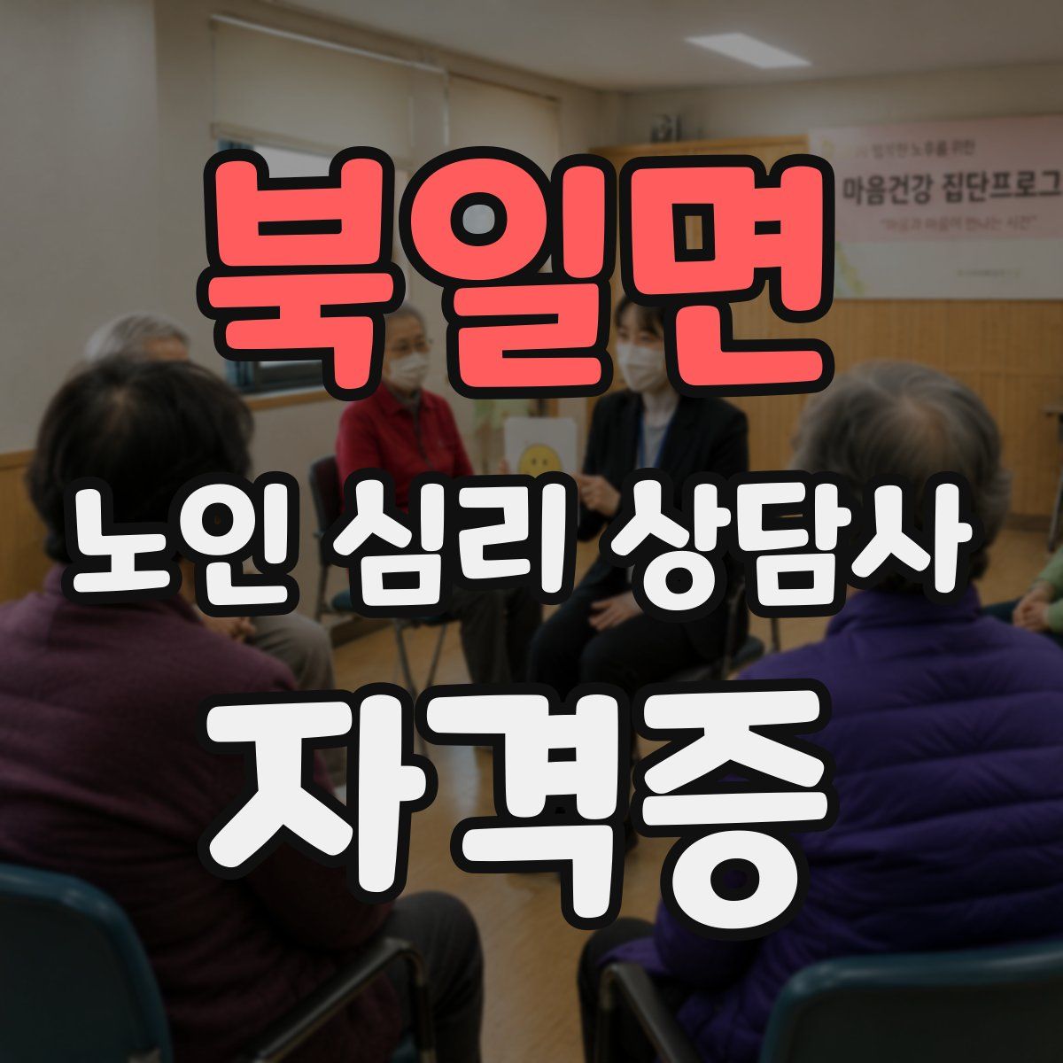 북일면 노인 심리 상담사 자격증
