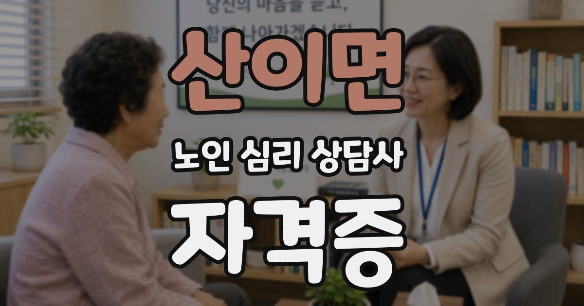 산이면 노인 심리 상담사 자격증