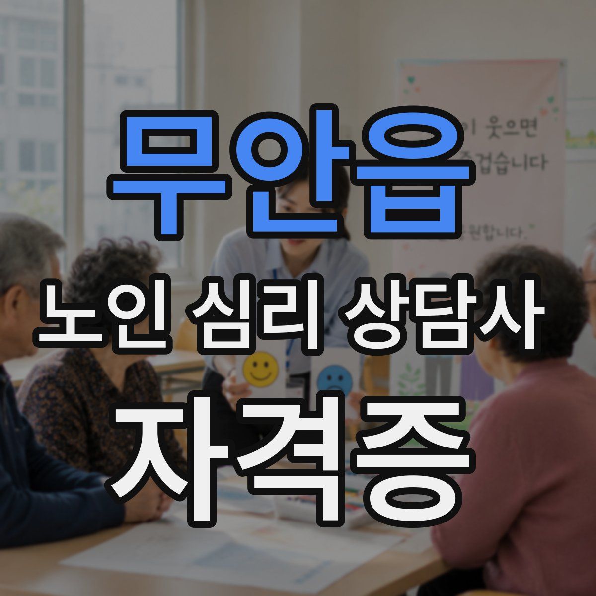 무안읍 노인 심리 상담사 자격증