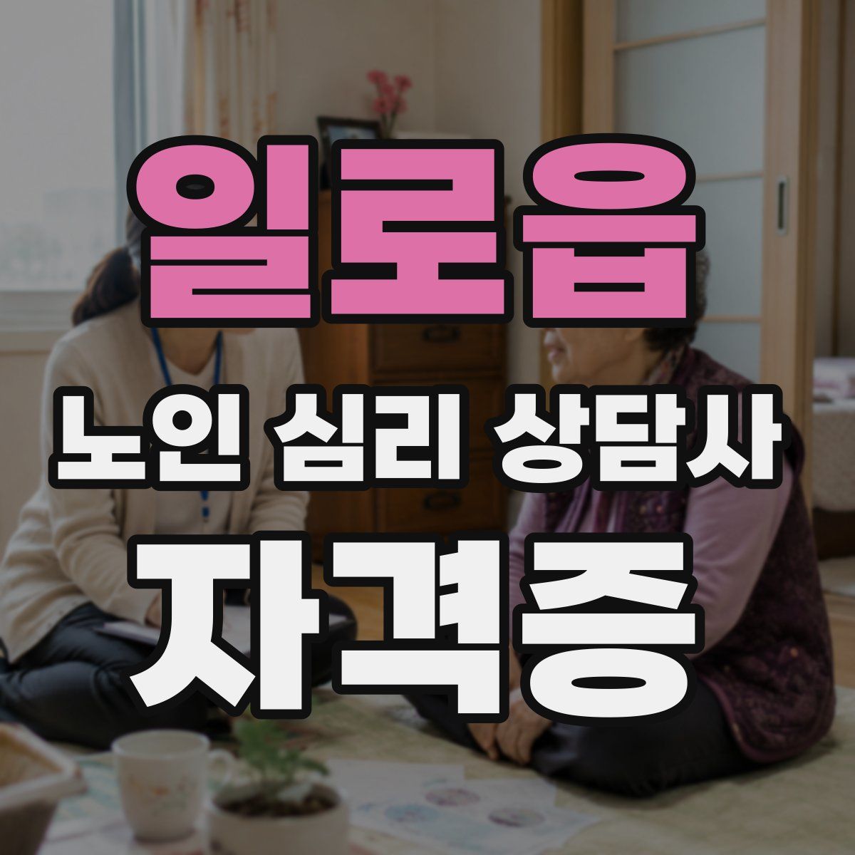 일로읍 노인 심리 상담사 자격증