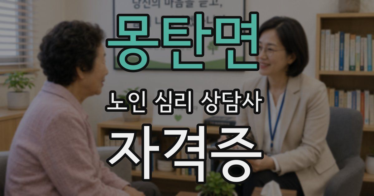 몽탄면 노인 심리 상담사 자격증