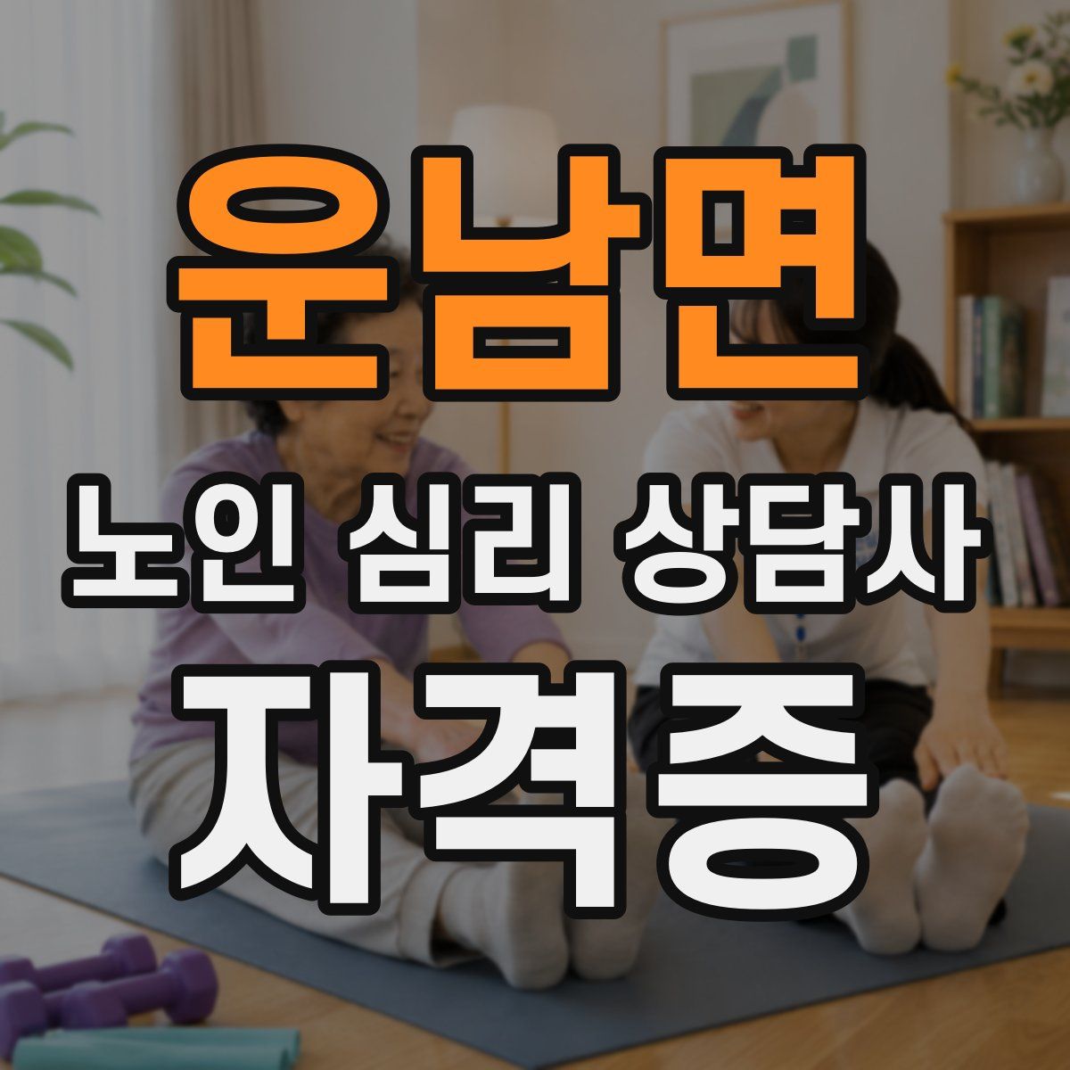 운남면 노인 심리 상담사 자격증